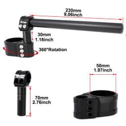 Motorcycle Handlebar Clip-On Handle Bar Raiser Universal Fit For 37mm 41mm 43mm 50mm 53mm 55mm Adjustable Clip-ons Handlebar