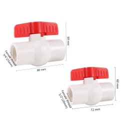 1/2" 3/4" ABS Plastic Water Tank Connector with PVC Ball Valve Fish Tank Aquarium Outlet Bucket Connector Drain Pipe Fitting