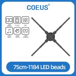 3D Hologram Projector Advertising Display Luces Led Light Sign Holographic Player Support Images Video Draw Audiences