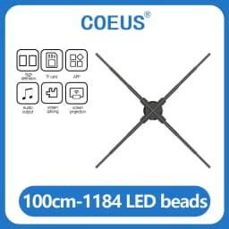 3D Hologram Projector Advertising Display Luces Led Light Sign Holographic Player Support Images Video Draw Audiences