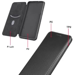 Carbon Fiber Magnetic Flip Cover Case for IPhone 15 14 13 12 Pro Max Mini 11 SE XS XR X Max 6 6S 7 8 Plus Wallet Card Holder