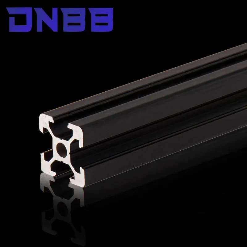 1PC Black 2020 EU standard anodized aluminum profile 100- 800mm suitable for DIY CNC 3D printer engraving machine