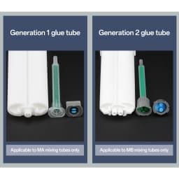 5pcs Epoxy Resin Gun Dual Cartridges Plastic Resin Mixer Dual Cartridges Suitable for 1:1 2:1 10:1 50mlAB Glue Gun