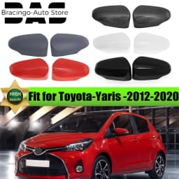 For Toyota Yaris 2012 2013 2014 2015 2016 2017 2018 2019 2020 Rearview Mirror Cover Wing Door Side Shell Cap Housing Accessories