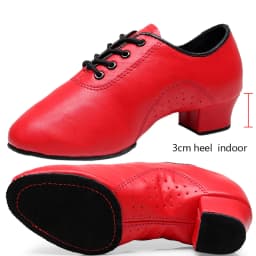 Men's Soft Latin Dance Shoes Modern Dance Plus-Size 2.5cm Heel for Boy Ballroom Tango Children Man Black Dance Shoes Soft Sole