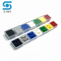 50 Set A14 10x10x5.6mm Long feet Key Caps + Transparent Cover Button Cap Hat Adaptable For 12*12*7.3mm Square Head Touch Switch