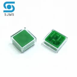 50 Set A14 10x10x5.6mm Long feet Key Caps + Transparent Cover Button Cap Hat Adaptable For 12*12*7.3mm Square Head Touch Switch