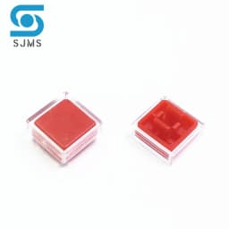 50 Set A14 10x10x5.6mm Long feet Key Caps + Transparent Cover Button Cap Hat Adaptable For 12*12*7.3mm Square Head Touch Switch