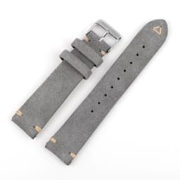 Suede Leather Watch Strap 18mm 19mm 20mm 21mm 22mm 24mm Grey Vintage Band Replacement Wristband Handmade Stitching Watchband