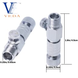 Airbrush Quick Release Air Flow Control Coupler with 3PCS 1/8" Male Quick Coupler Plug Fitting Hose Connections Adjustment Valve