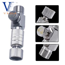 Airbrush Quick Release Air Flow Control Coupler with 3PCS 1/8" Male Quick Coupler Plug Fitting Hose Connections Adjustment Valve