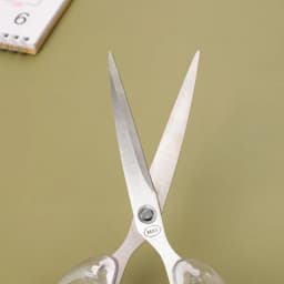 JIANWU 1pc Simplicity Transparent Handle Stationery Scissors Home Furnishing Soft Decor Journal Cutting Tools Office Supplies