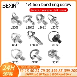 1/4 Quick Release Screw Set Folding D-Ring Screw Set for SLR Camera Photography Tripod Monopod Quick Release Plate