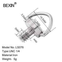 1/4 Quick Release Screw Set Folding D-Ring Screw Set for SLR Camera Photography Tripod Monopod Quick Release Plate