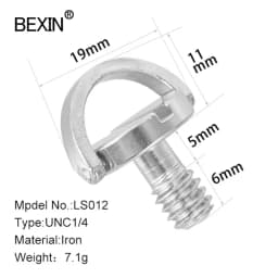 1/4 Quick Release Screw Set Folding D-Ring Screw Set for SLR Camera Photography Tripod Monopod Quick Release Plate