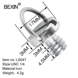 1/4 Quick Release Screw Set Folding D-Ring Screw Set for SLR Camera Photography Tripod Monopod Quick Release Plate