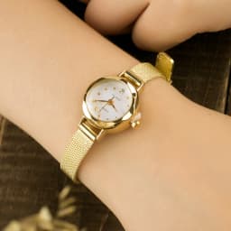 Free Shipping New Fashion Woman Watch Ladies Gold Bracelet Watch Women Mesh Stainless Steel Quartz Watches Gift Relogio Feminino