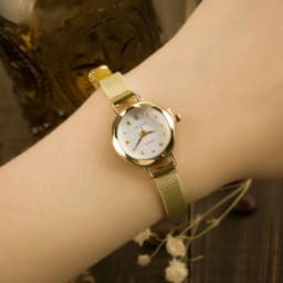 Free Shipping New Fashion Woman Watch Ladies Gold Bracelet Watch Women Mesh Stainless Steel Quartz Watches Gift Relogio Feminino
