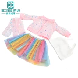 Clothes for Doll Fit 43cm New Born Doll American Doll Fashion Jacket Suit Gauze Skirt Gift