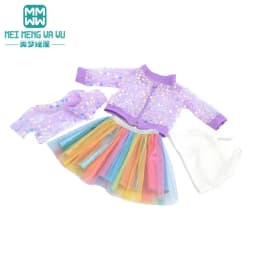 Clothes for Doll Fit 43cm New Born Doll American Doll Fashion Jacket Suit Gauze Skirt Gift