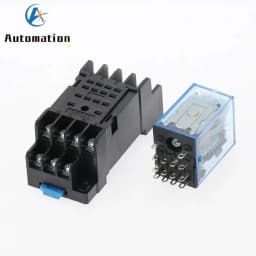 1set MY4NJ 14PIN 4DPDT Electronic Micro Mini Electromagnetic Relay 5A Coil With PYF14A Socket Base DC12V DC24V AC110V 220V 380V