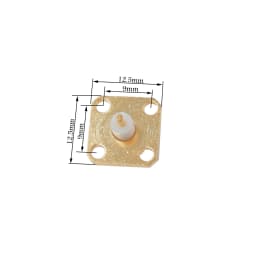 10PCS SMA Female Jack Panel Mount RF Coax Connector Flange Solder Gold Plating of Copper