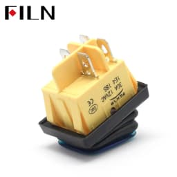 ON-OFF 20A/250V Heavy Duty 4 Pin DPST IP67 Sealed Waterproof T85 Auto Boat Marine Toggle Rocker Switch with LED 12V 220V 30x22