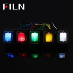 ON-OFF 20A/250V Heavy Duty 4 Pin DPST IP67 Sealed Waterproof T85 Auto Boat Marine Toggle Rocker Switch with LED 12V 220V 30x22