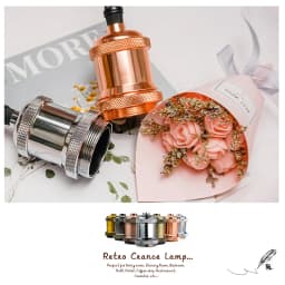Vintage Lamp Socket Edison Screw Lamp Holder E27 E26 Bulb Bases Edison Light Bulb 90-265V Industrial Hanging Lamp Home For Decor