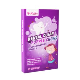 Y-Kelin Dental Disclosing Plaque Tablets Detection agent Purple for Adult Kids Brushing Teeth (12/36/60 Tabs) & 1/3/5 Boxs