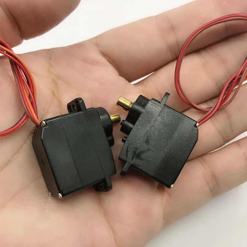 2pcs/lot 360 degree steering gear DC3V-6V 23-52rpm 12g five-wire metal gear Motor For climbing car