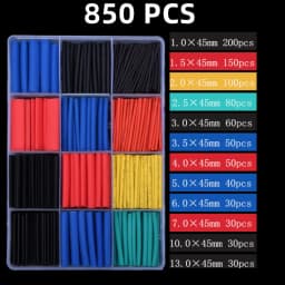 2:1,Heat Shrink Tubing,127-850 PCS,Insulated Polyolefin Sheathed,Electronic DIY Kit,Electrical Connection Tubing,Cable Sleeves
