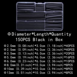 2:1,Heat Shrink Tubing,127-850 PCS,Insulated Polyolefin Sheathed,Electronic DIY Kit,Electrical Connection Tubing,Cable Sleeves