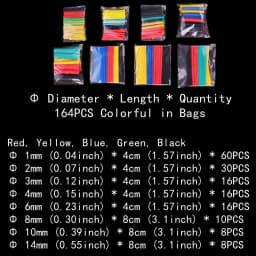 2:1,Heat Shrink Tubing,127-850 PCS,Insulated Polyolefin Sheathed,Electronic DIY Kit,Electrical Connection Tubing,Cable Sleeves
