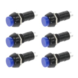 6PCS PBS-11A PBS-11B 12mm self-locking / Self-reset Plastic Push Button Switch Latching Momentary Switchs 3A 250V AC 2PIN 6Color