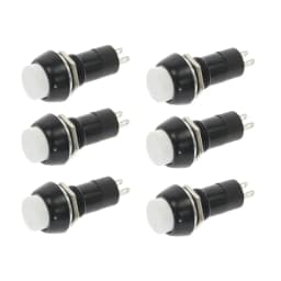 6PCS PBS-11A PBS-11B 12mm self-locking / Self-reset Plastic Push Button Switch Latching Momentary Switchs 3A 250V AC 2PIN 6Color