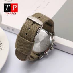 Thickened canvas watch belt for SEIKO 5/casio/citizen 18mm 20mm 22mm watch strap sports ventilation men's watch band comfortable