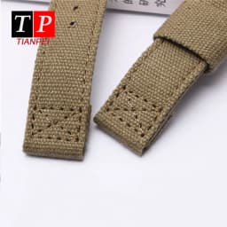 Thickened canvas watch belt for SEIKO 5/casio/citizen 18mm 20mm 22mm watch strap sports ventilation men's watch band comfortable