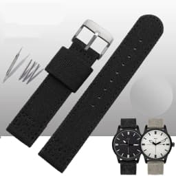 Thickened canvas watch belt for SEIKO 5/casio/citizen 18mm 20mm 22mm watch strap sports ventilation men's watch band comfortable