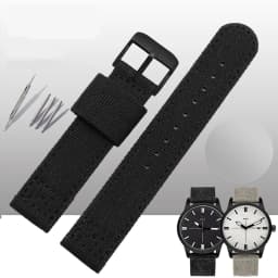 Thickened canvas watch belt for SEIKO 5/casio/citizen 18mm 20mm 22mm watch strap sports ventilation men's watch band comfortable