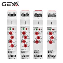 GEYA Over Voltage and Under Voltage Protection Relay DC12V 24V 48V 220V 10A Voltage Protector Relay GRV8-02