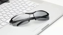 Vintage Photochromic Sunglasses Men Fashion Rectangle Polarized Sun Glasses Male Driving Chameleon Eyewear Night Vision