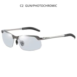 Vintage Photochromic Sunglasses Men Fashion Rectangle Polarized Sun Glasses Male Driving Chameleon Eyewear Night Vision