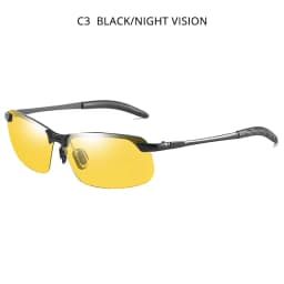 Vintage Photochromic Sunglasses Men Fashion Rectangle Polarized Sun Glasses Male Driving Chameleon Eyewear Night Vision