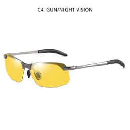 Vintage Photochromic Sunglasses Men Fashion Rectangle Polarized Sun Glasses Male Driving Chameleon Eyewear Night Vision