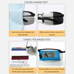 Vintage Photochromic Sunglasses Men Fashion Rectangle Polarized Sun Glasses Male Driving Chameleon Eyewear Night Vision