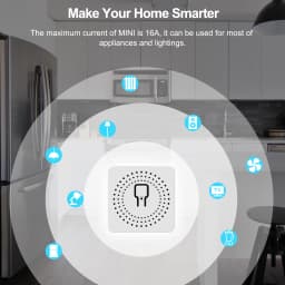 16A Mini Smart Wifi DIY Switch Supports 2 Way Control, Smart Home Automation Module, Works with Alexa Google Home Smart Life App