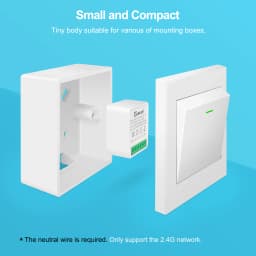 16A Mini Smart Wifi DIY Switch Supports 2 Way Control, Smart Home Automation Module, Works with Alexa Google Home Smart Life App