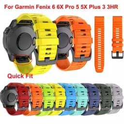 26 22mm Silicone Watchband Wrist Watch Strap for Garmin Fenix 7X 7 6X 6Pro 5X 5Plus Epix Gen 2 Smartwatch QuickFit Bracelet Band