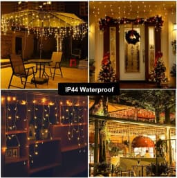 4/6/12M LED Icicle String Lights Fairy Light Christmas Garland 220V Outdoor Decoration Led Curtain For New Year Wedding Party